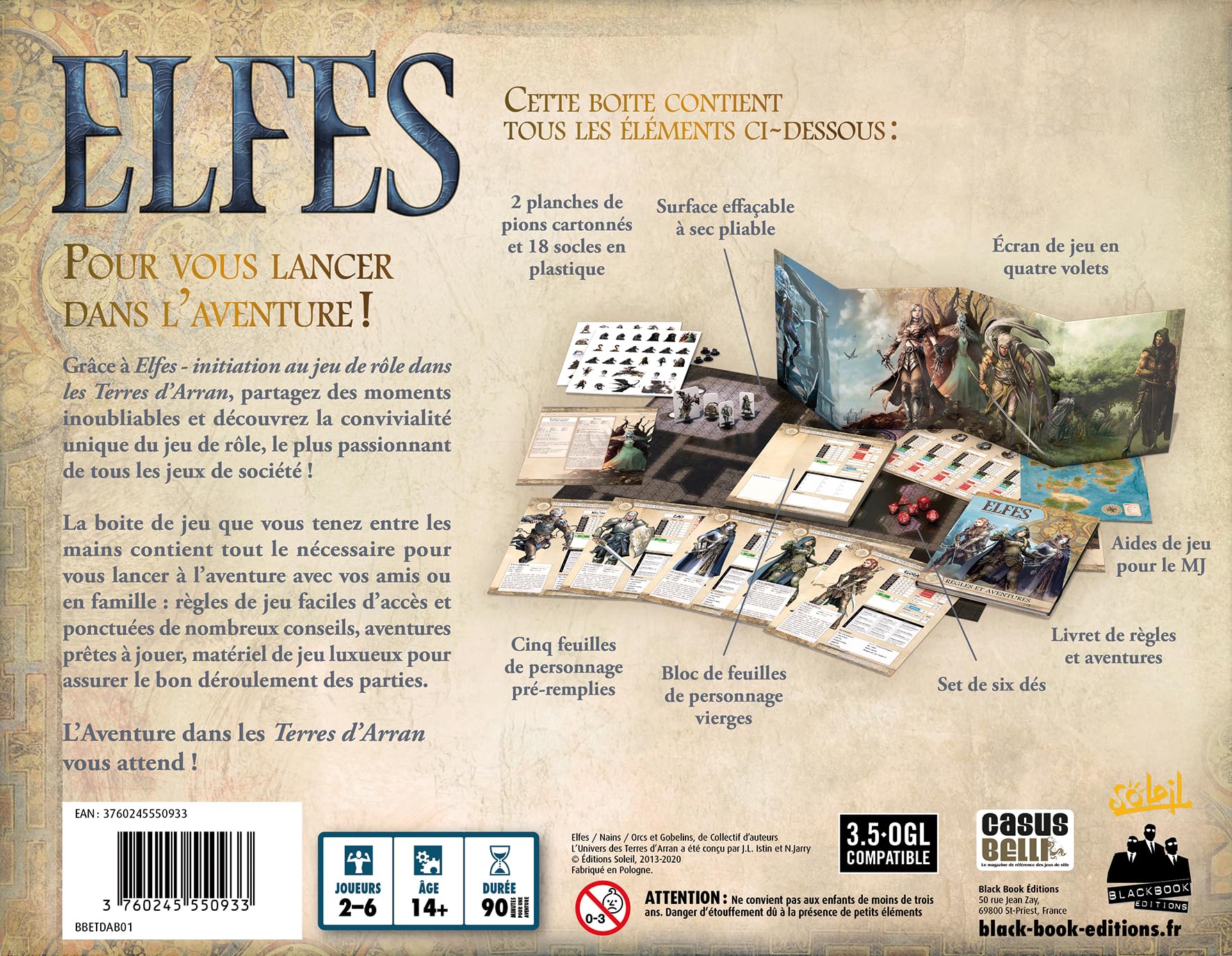 Les Leggendaires – Gioco Di Ruolo Da Tavolo In Francese, Avventure Fantasy Per Gruppi