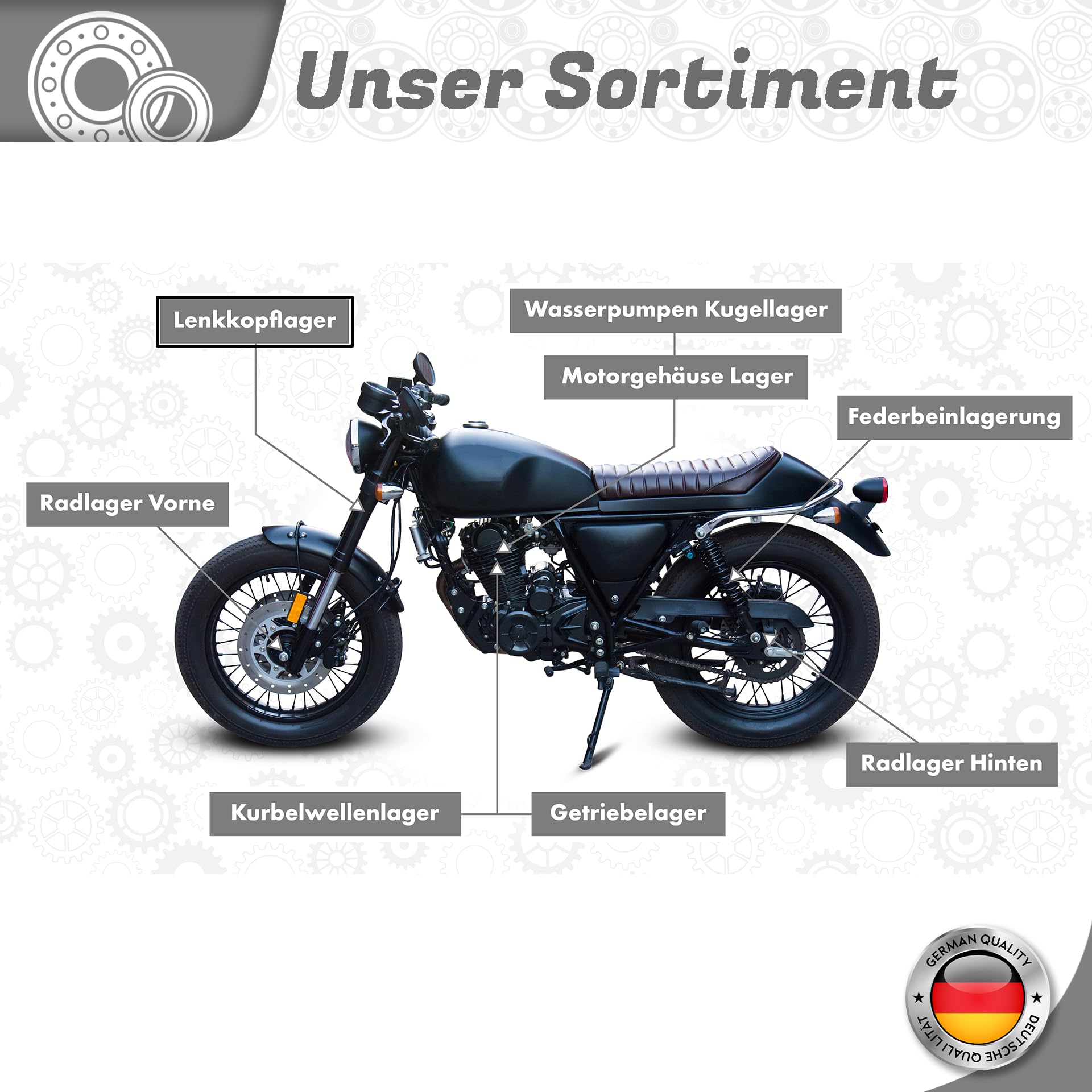 Cuscinetto sterzo per KTM ADVENTURE DUKE E-XC ENDURO EXC EXC-F FREERIDE LC4 MXC RALLY RC