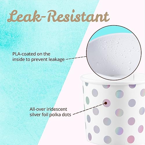 Miniatura 5 de MATICAN Vasos de papel para helado, 50 cuencos de postre desechables de 11 onzas para alimentos calientes o fríos, suministros de fiesta de 11