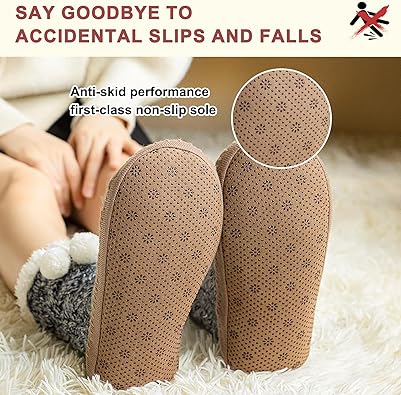 Calzini Antiscivolo Invernali Donna - Morbidi, Caldi, Con Suola In Silicone, Taglie 38-42 - Foto 2