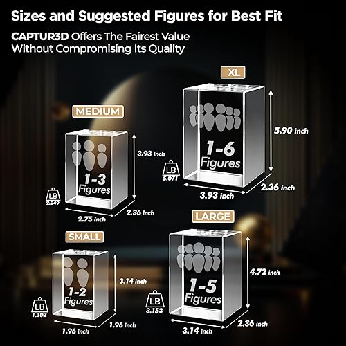 Miniatura 5 de CAPTUR3D Foto de cristal 3D, regalos conmemorativos personalizados para mamá, papá, esposa, hombres, seres queridos, cristal grabado con láser 3D