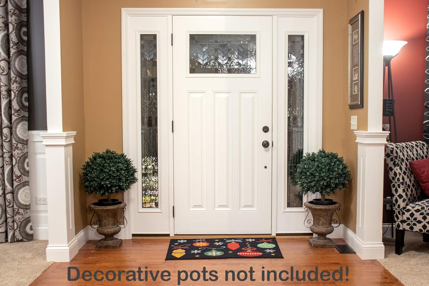 Round Artificial Topiary Boxwood Tree | 2 Pack | Ball Shaped | UV Protected | Indoor/Outdoor | Potted Shrub | Artificial Tree | Boxwood Topiary |…: Kitchen & Dining