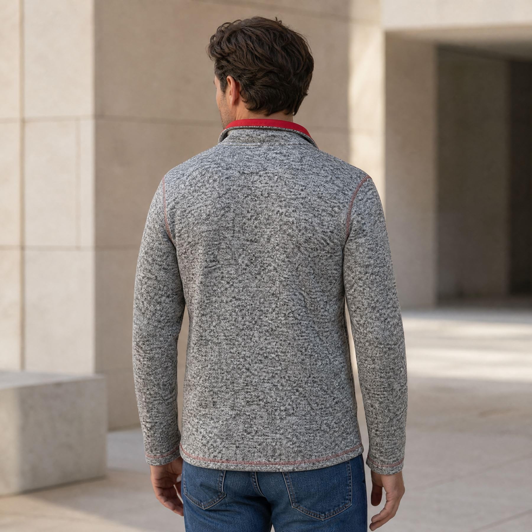 Nebulus Herren Fleecejacke NORKY, warme Fleece Jacke, mit langem Full-Zip Reißverschluss