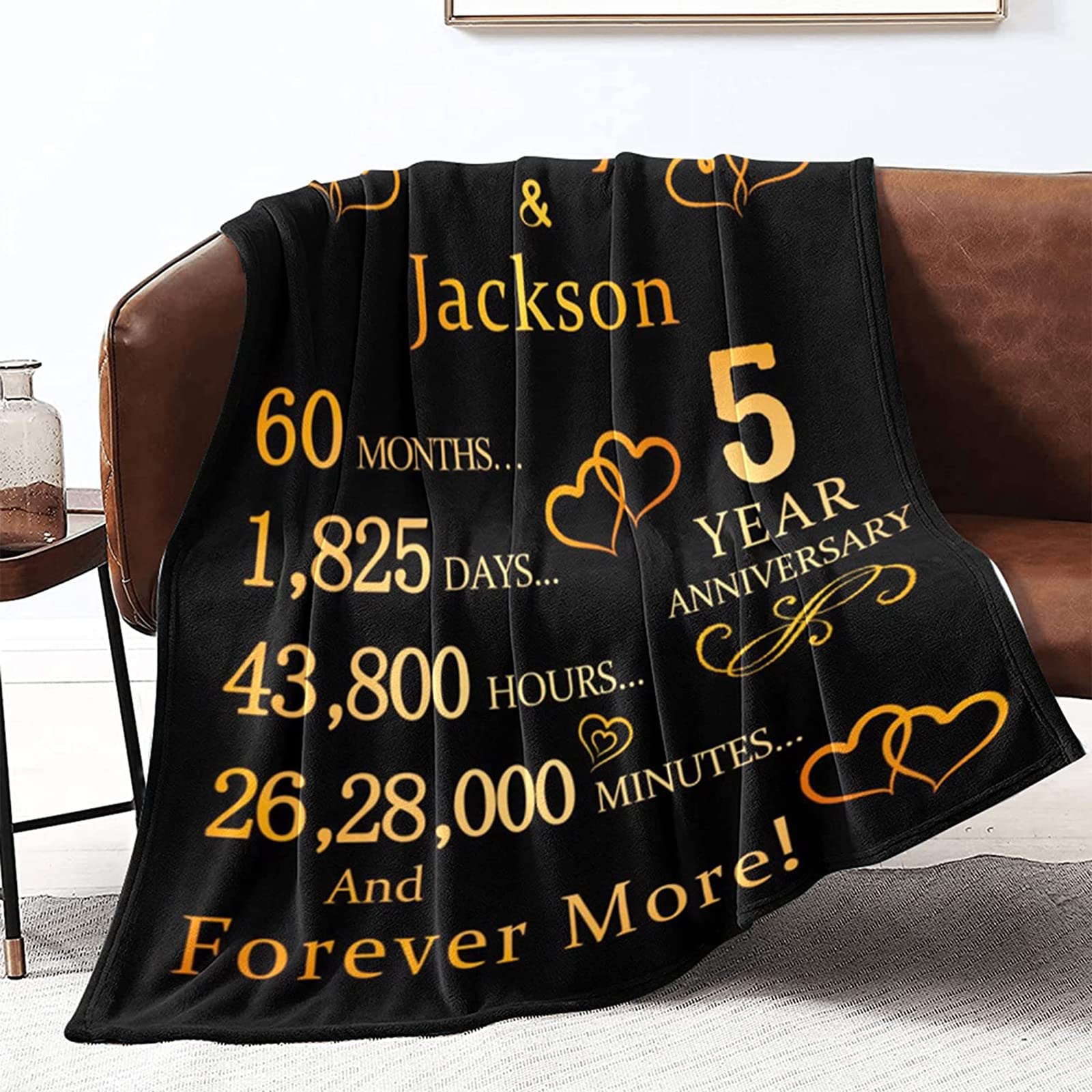 TheGiffter Kuscheldecke Für Brautpaare - Personalisierte Hochzeitsgeschenke Mit MR & MRS Aufdruck