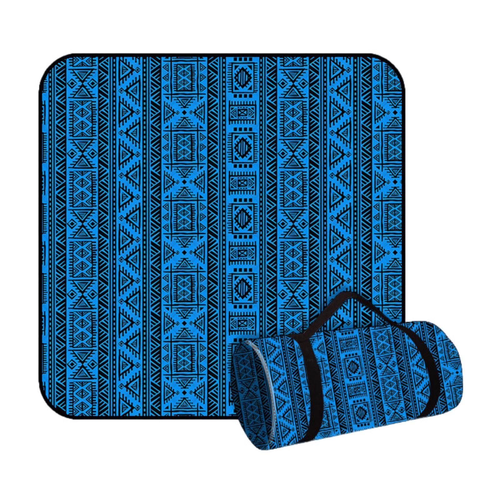 Couverture de Pique Nique Compacte, Nappe Pique Nique Impermeable Couverture de Camping Léger et Portable Tapis de Plage Anti Sable pour Jardin, Parc (Imprimé bohème 1,400x200cm)
