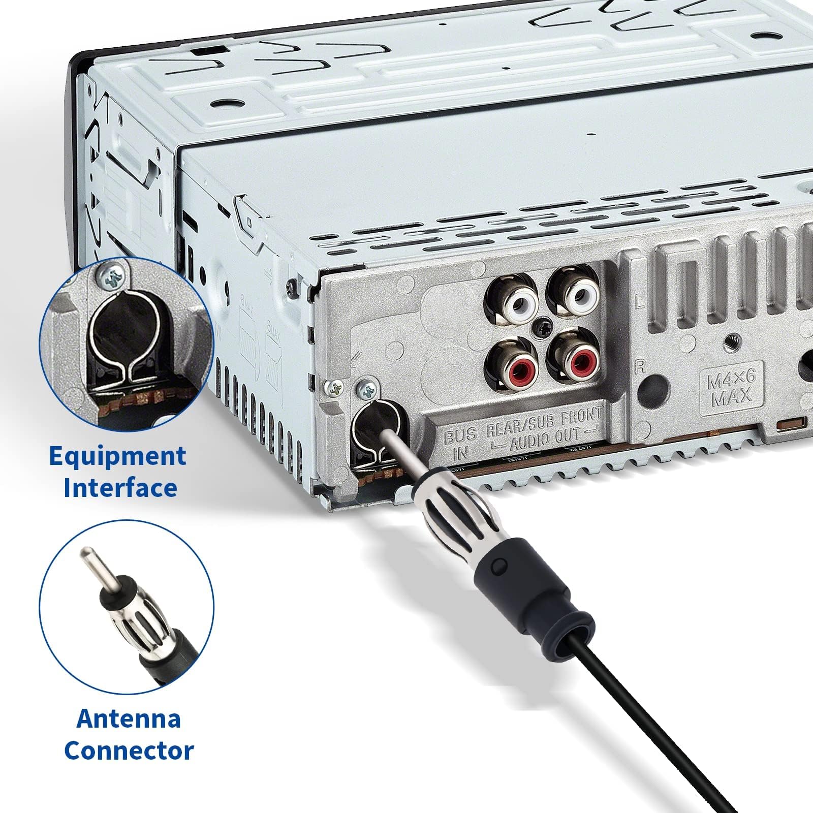 Bingfu Fakra naar DIN ISO autoradio antenne kabel (2 stuks), DAB FM radio adapterkabel met Fakra Z stekker naar DIN stekkeradapter voor auto stereo audio HD radio head unit, CD media speler, ontvanger