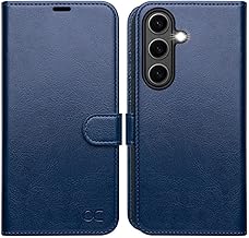 OCASE Kompatibel für Samsung Galaxy 25 FE 5G Hülle Premium Lederhülle Klappbar RFID Blhutzhülle Tasche Magnet Kartenfach Standfunktion Klapphülle Blhutzhülle für Samsung Galaxy 25 FE Blau