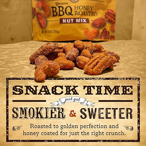 Miniatura 3 de Rufus Teague - Nueces mixtas tostadas con miel BBQ - Bolsas resellables de 9 onzas - Paquete de 2