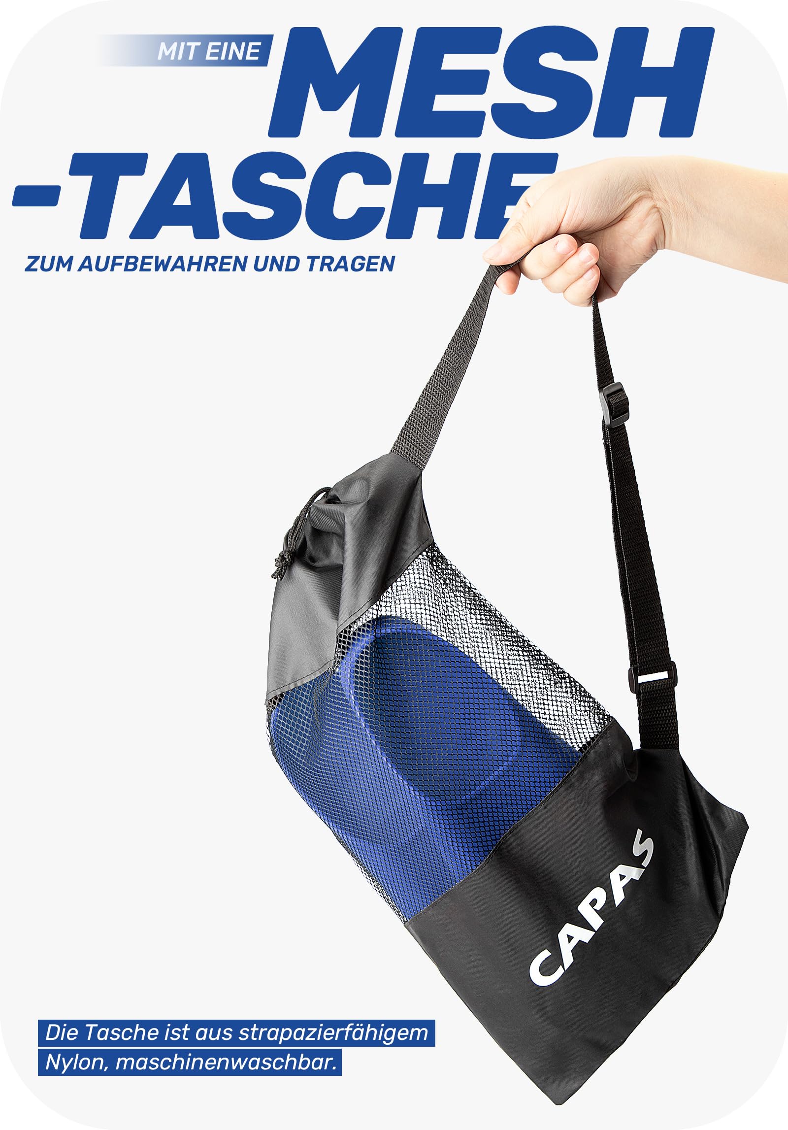 CAPAS Kurze Trainingsflossen für Schwimmen | Komfortable Silikon Schwimmflossen | Kurzflossen | Taucherflossen | Unisex Flossen für Kinder Erwachsene | Kurze Klinge Beinstärke aufbauen