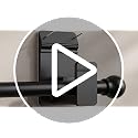 EKOTTOK No Drill Curtain Rod Brackets for 5/8" Rod, Heavy Duty 30LB+, Adhesive & Invisible Nail Curtain Rod Holders, Damage-Free Wall Mount Hooks for Bathroom, Kitchen, Bedroom (4PC, Black) - 7