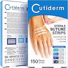 Cutiderm Wound Suture Strips/Staple Plasters Suture Material Wound Closure Strips Sterile 4 Sizes Pack of 150