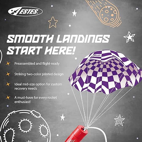Miniatura 3 de Estes 2265 - Paracaídas de 15 pulgadas, modelo cohete de recuperación, kit de accesorios para mayores de 10 años