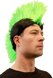 WIG ME UP - PW0078-1-P103PC10 Perruque Carnaval Punk Glamour Vamp Mohawk iroquoise Cheveux crête