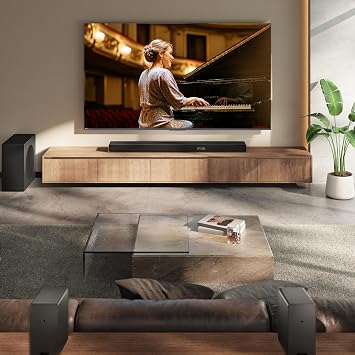Hisense TV & Soundbar Bundle: 50U7QTUK ULED TV plus the AX5140Q 5.1.2 Channel Soundbar – bold contrast and brilliant audio, side by side