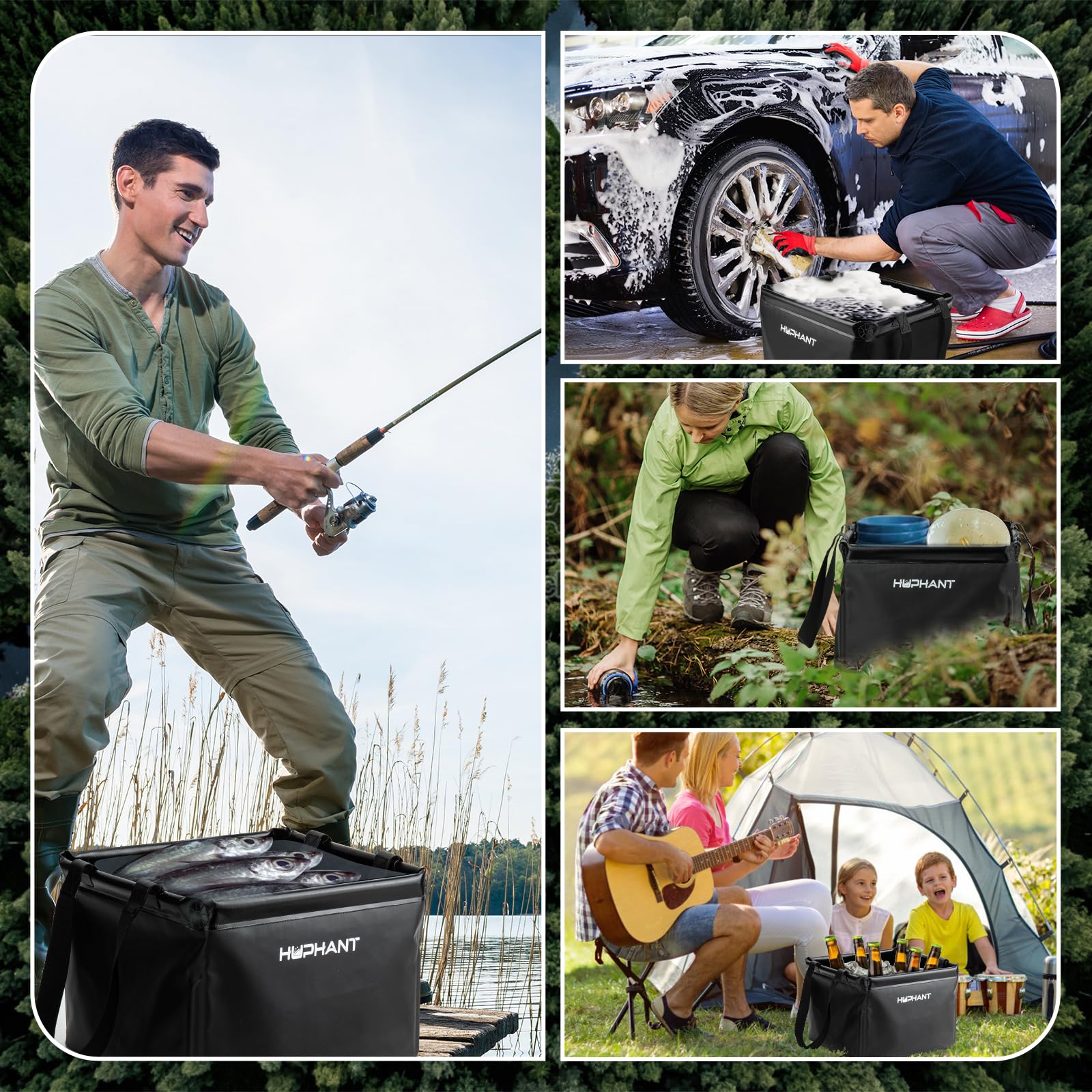 Faltschüssel Camping 18L,Faltbare Outdoor Spülschüssel Waschschüssel,Spülwanne Camping Platzsparendes,Faltbare Spüle,Schwarz