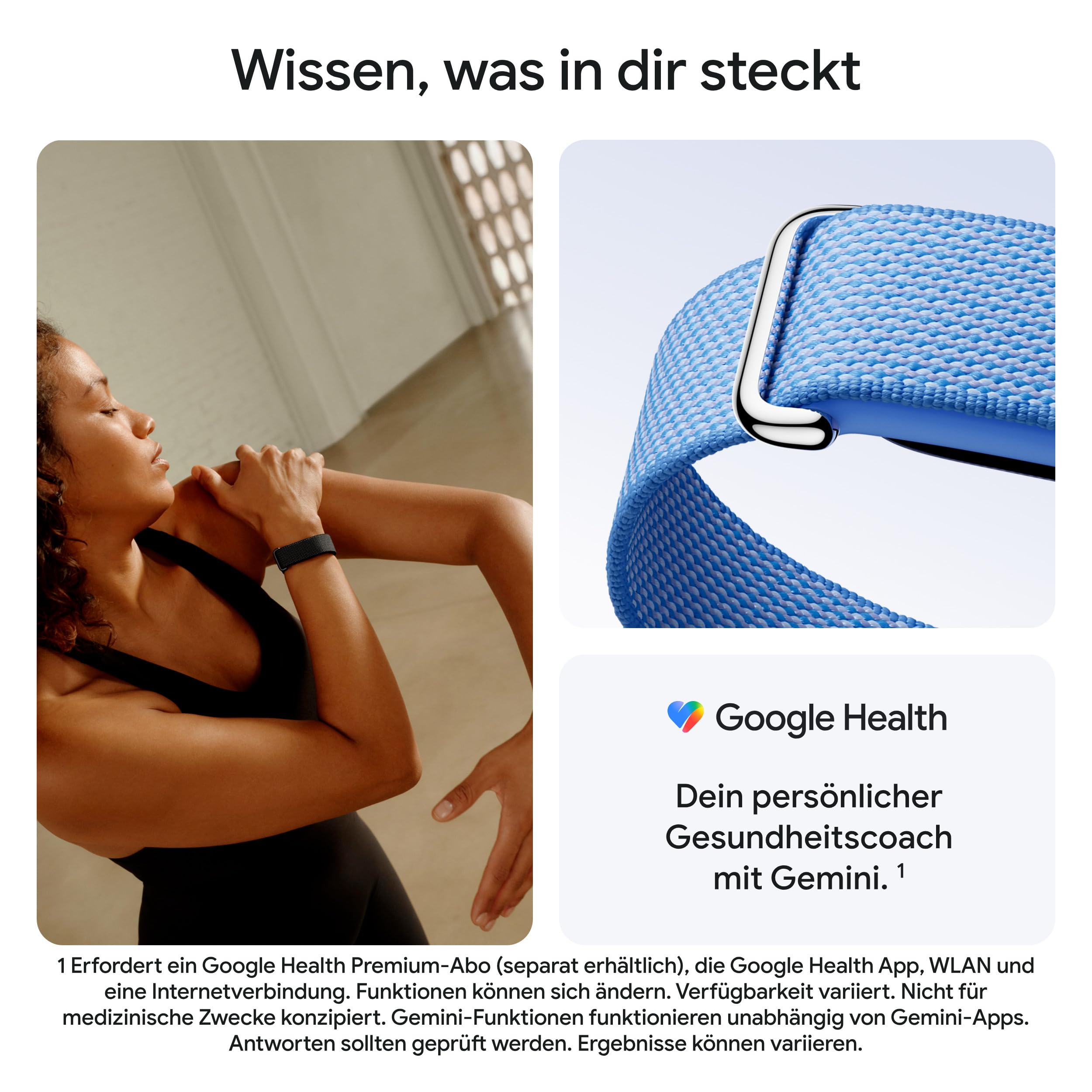 Google Fitbit Air – Aktivitätstracker ohne Display mit Fitness-Tracking, Herzfrequenzmessung und Schlafanalyse – personalisiertes KI-basiertes Coaching – bis zu 7 Tage Akkulaufzeit – Lavender