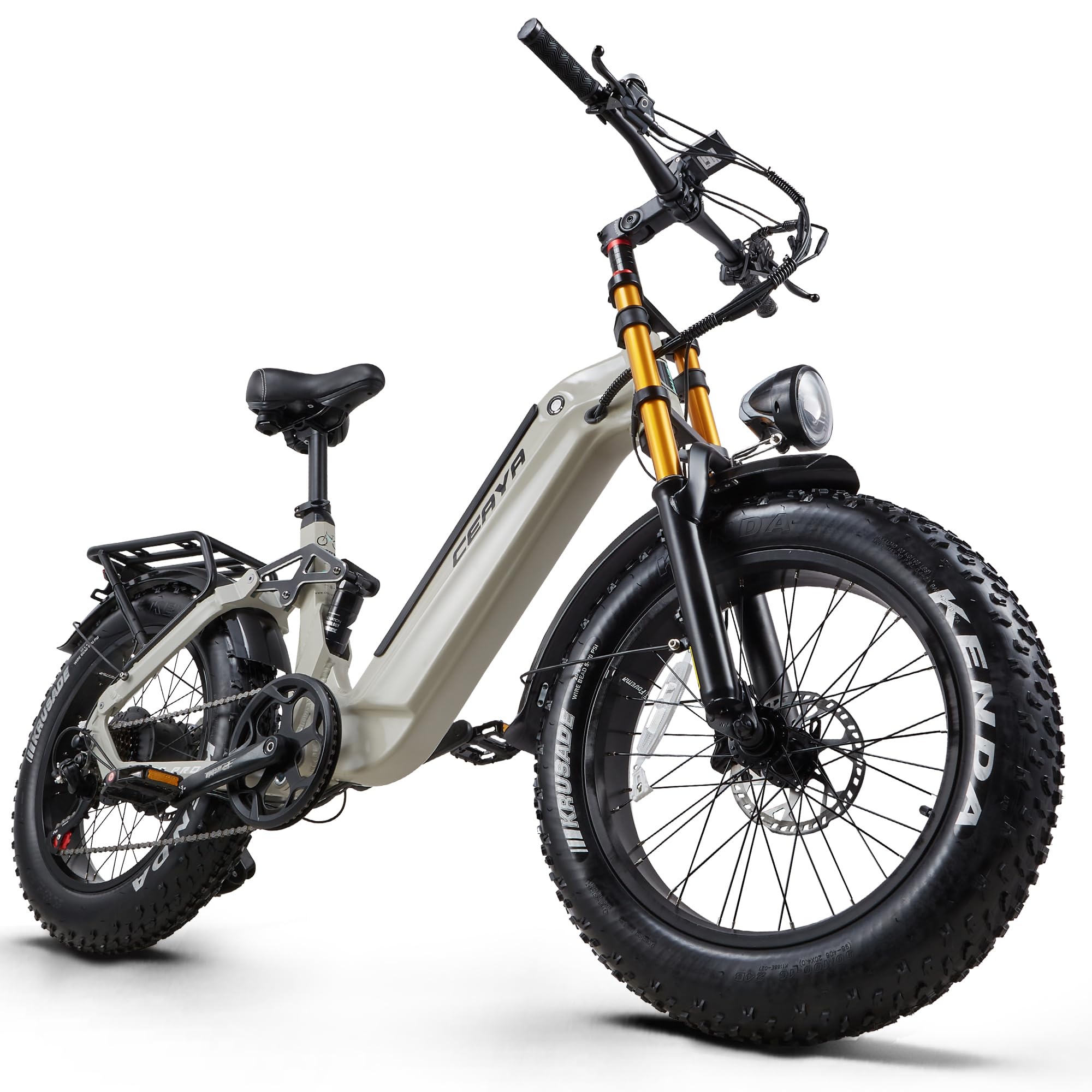 E Bike Herren Damen Elektrofahrrader E-Bike 20 Zoll mit 48V20AH Akku,7 Gang,Doppel federung Doppelscheibenbremse,Fat e Bike