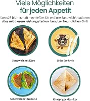 Emerio XXL szendvicssütő nagy kenyérhez, BPA-mentes, 900W, könnyen tisztítható 7