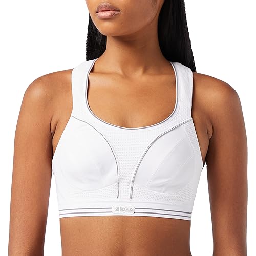 Shock Absorber B5044 Women's Run Sports Bra - White/Silver, 34E
