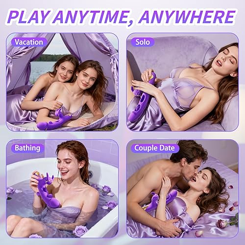 Miniatura 7 de Juguetes sexuales vibradores para mujeres - Vibrador conejo 4EN1 con 10 aleteos, 10 vibraciones y 7 golpeteos, vibradores de punto G, consoladores,