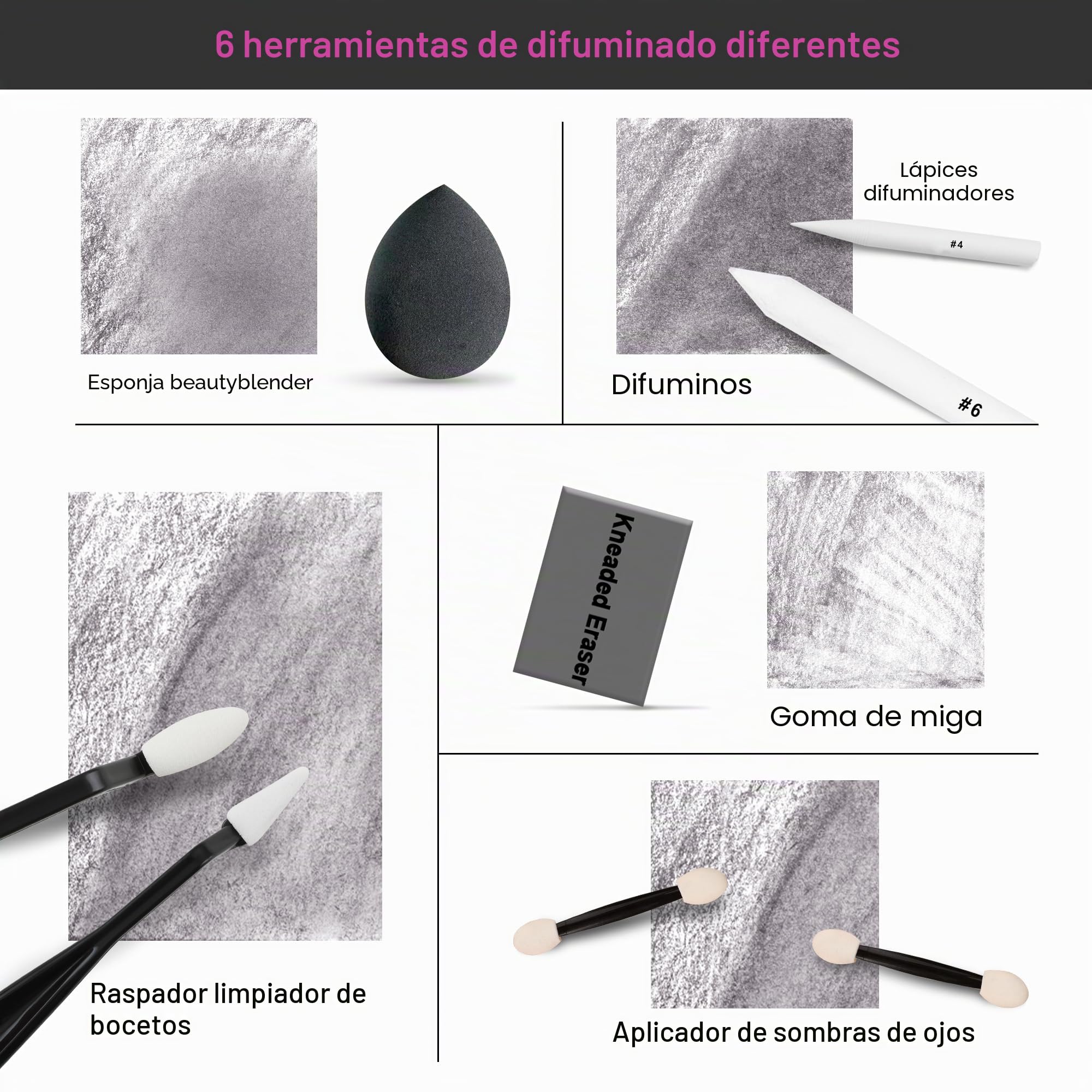 HIFORNY Juego de dibujo de 100 piezas, kit de bocetos, lápices de dibujo, suministros de arte con grafito, carbón, herramientas de mezcla y accesorios, estuche de viaje portátil con cremallera para