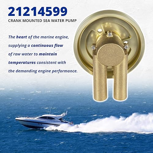 Miniatura 3 de 212145993862482  3812693 Bomba de agua marina montada en manivela para motores Volvo Penta 4.35.05.7