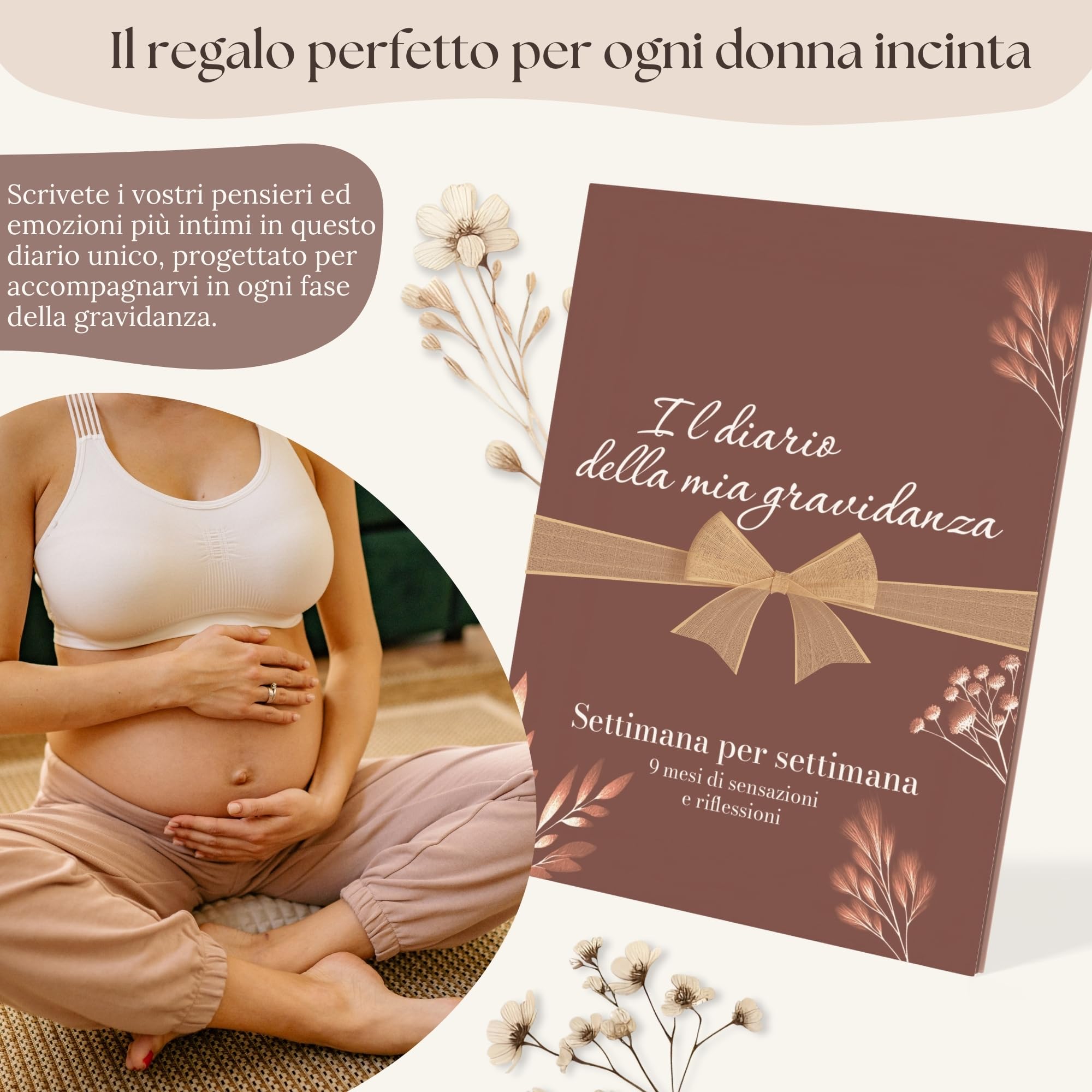 HuBorns - Diario della Gravidanza per Immortalare Ogni Momento Settimanalmente. Diario Gravidanza per Mamma con Spazio per Foto, Ecografie e per Organizzare il Parto