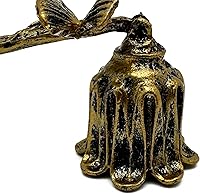 Vista 4 de Snuffers - Extintor de velas, accesorio extintor de velas para apagar mechas de vela de forma segura, diseño de hoja de ginkgo retro dorado