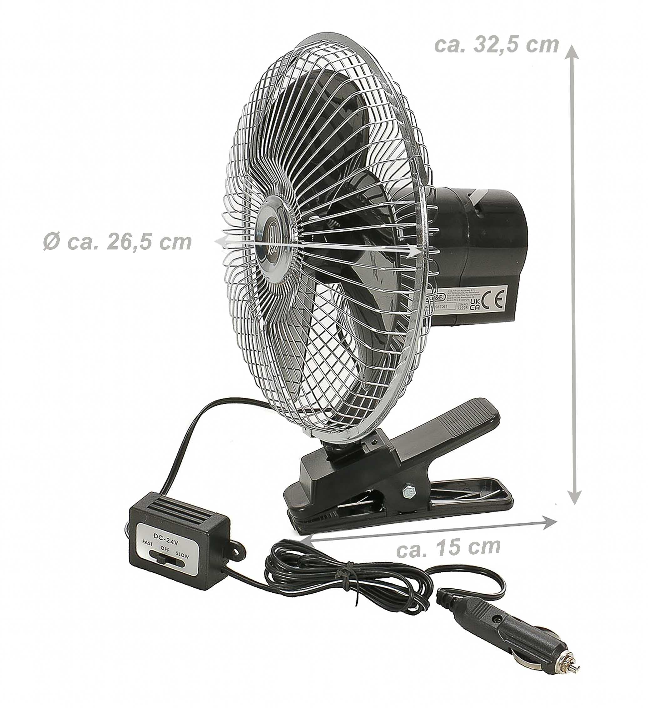 Cora 000120133 ventilator, 12 V, met oscillatie