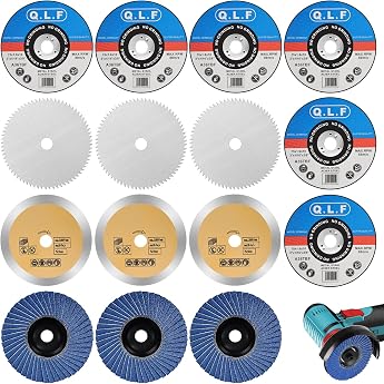 Cutting Discs Pack of 15 Cutting Discs 76 mm 4 Types Cutting Discs & Flap Discs Set for Mini Angle Grinder Discs Sanding Discs for Metal Steel Iron Stainless Steel Wood Ceramic Tile