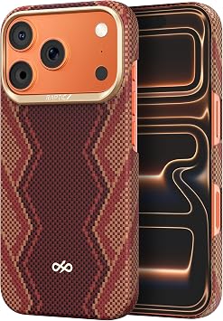 RAPTIC iPhone 17 Pro Max için, MagSafe ile Uyumlu, Kaymaz ve Ultra İnce Hafif Kılıf, Kılıfsız Duygu, 1500D Aramid Fiber Dokular, [Dokunsal Dokuma-Yılan]