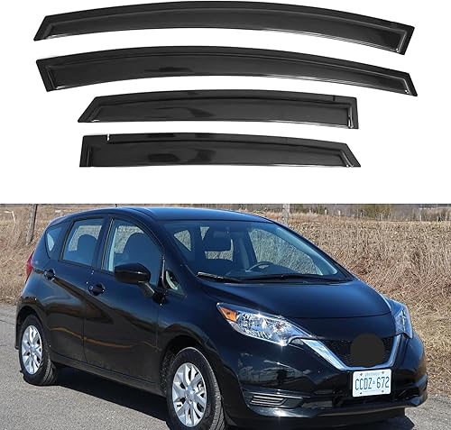 Miniatura 361 de IG - Visera para ventana de automóvil, protector contra la lluvia, el sol y el viento, con cinta adhesiva, deflector extraduradero para ventana