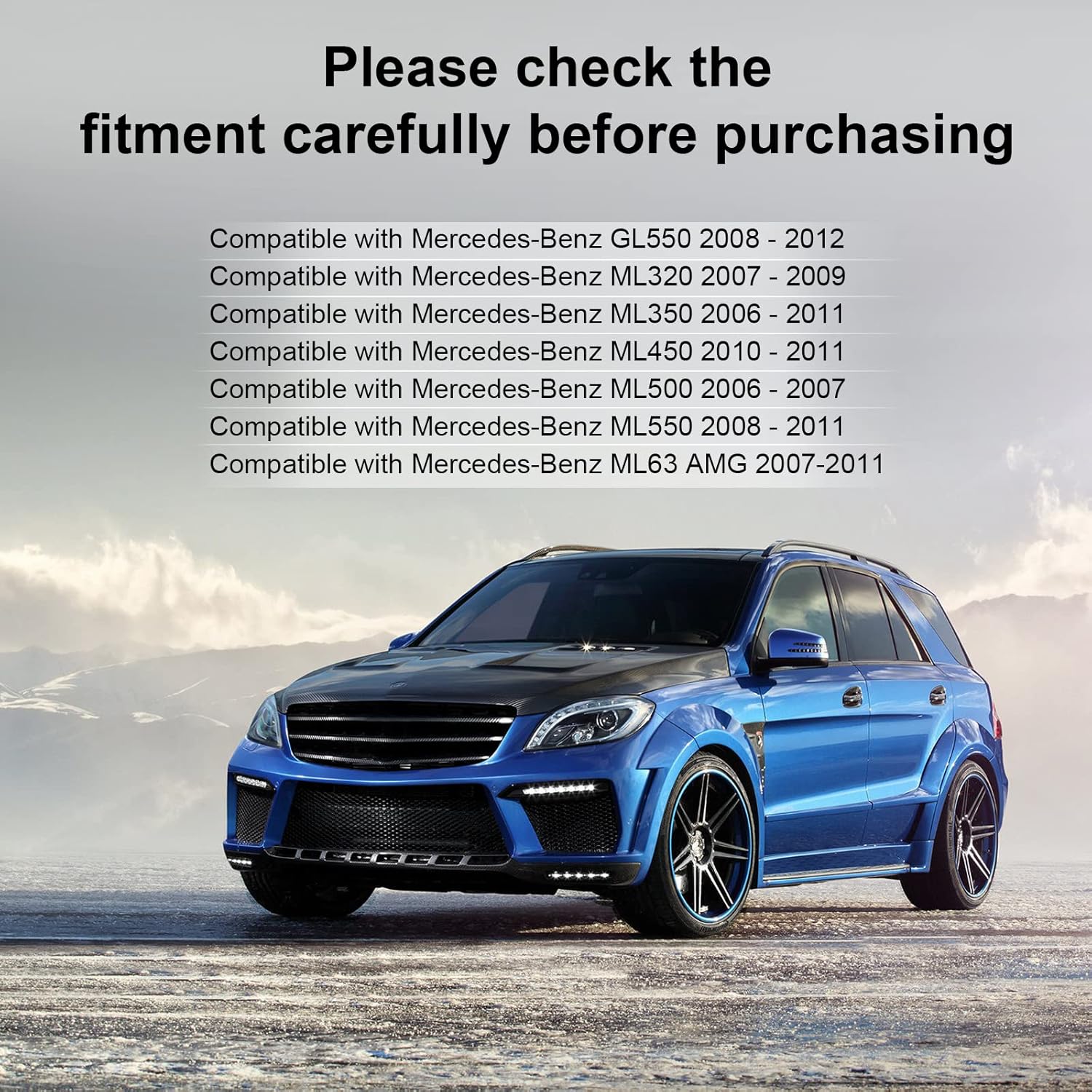 Nifeida 1663200325 Pair Rear Air Spring Bag Suspension Left & Right Kits Compatible with Mercedes-Benz ML-Class 2005-2011 W164/GL-Class 2007-2012 X164 1643200725