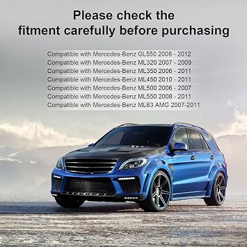 Nifeida 1663200325 Pair Rear Air Spring Bag Suspension Left & Right Kits Compatible with Mercedes-Benz ML-Class 2005-2011 W164/GL-Class 2007-2012 X164 1643200725