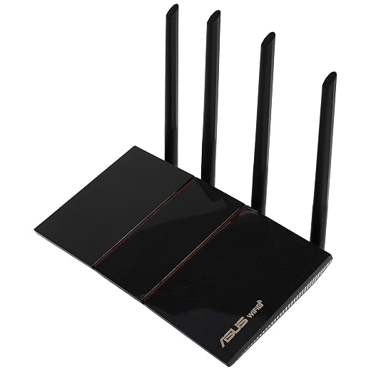 ASUS RT-AX55 (AX1800) Dual Band WiFi 6 Extendable Router, Subscription-Free Network Security, Instant Guard, Parental Controls, Built-in VPN, AiMesh Compatible, Gaming & Streaming, Smart Home