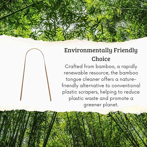 Miniatura 5 de CRAFTYCASA Raspador de lengua de bambú para adultos y niños (paquete de 10)