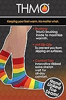 Vista 6 de THMO Calcetines térmicos a rayas arcoíris para hombre y mujer con pinzas antideslizantes