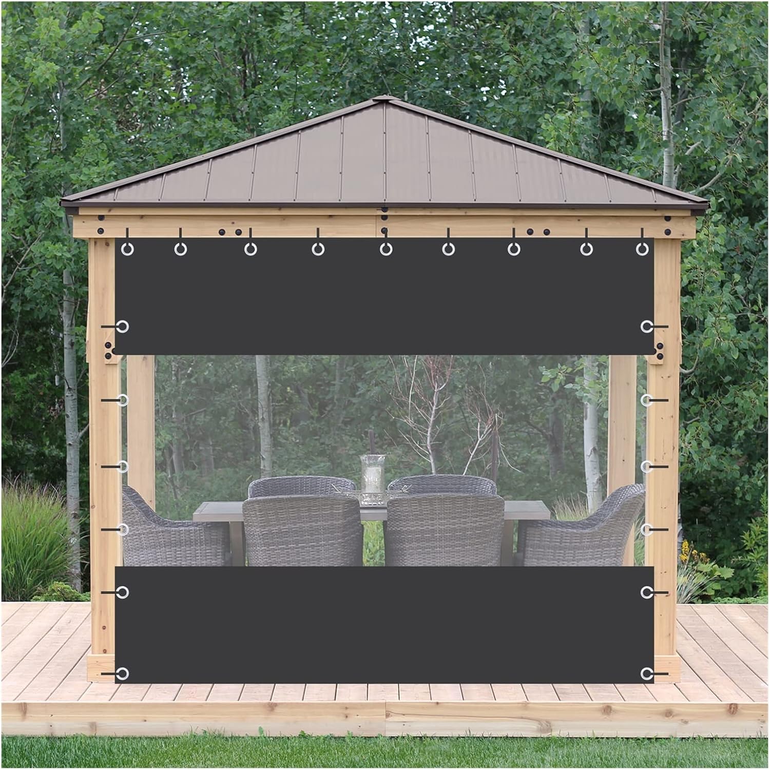 AGLZWY Waterproof Curtain, Outdoor Vinyl Curtain, Clear