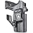 WARRIORLAND IWB Kydex w/Claw & Optics Cut, Tailored Fit: Ruger Security 9 / Security 9 Compact Pistol, Inside The Waistband Concealed Carry, Adj. Posi-Click Retention & Cant