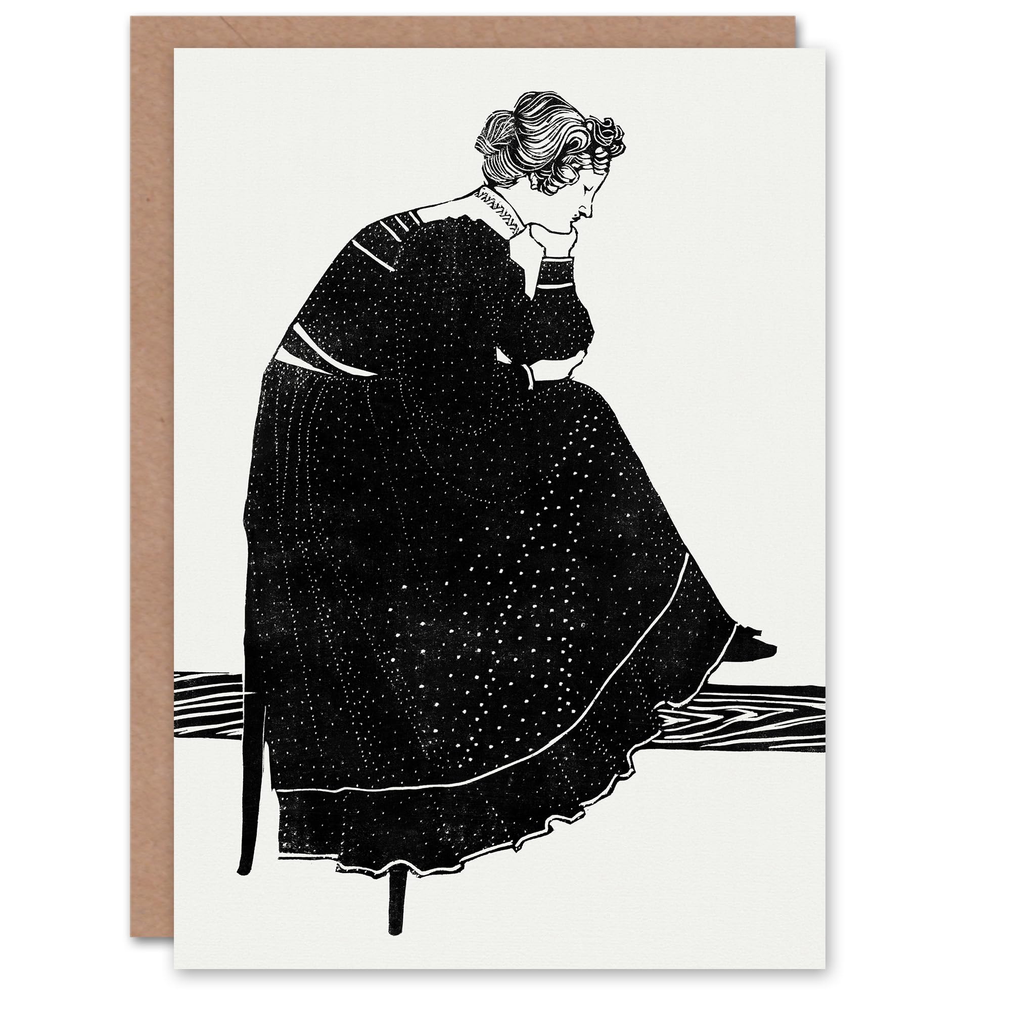 Artery8 Reijer Stolk Art Card Woman Sitting on a Stool Design
