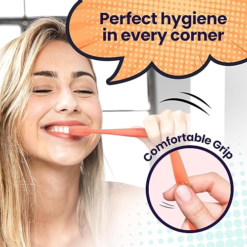 Miniatura 5 de SANGSI - Cepillo de dientes de cerdas en relieve, cepillos de dientes suaves para adultos, cuidado de dientes y encías sensibles, esenciales de