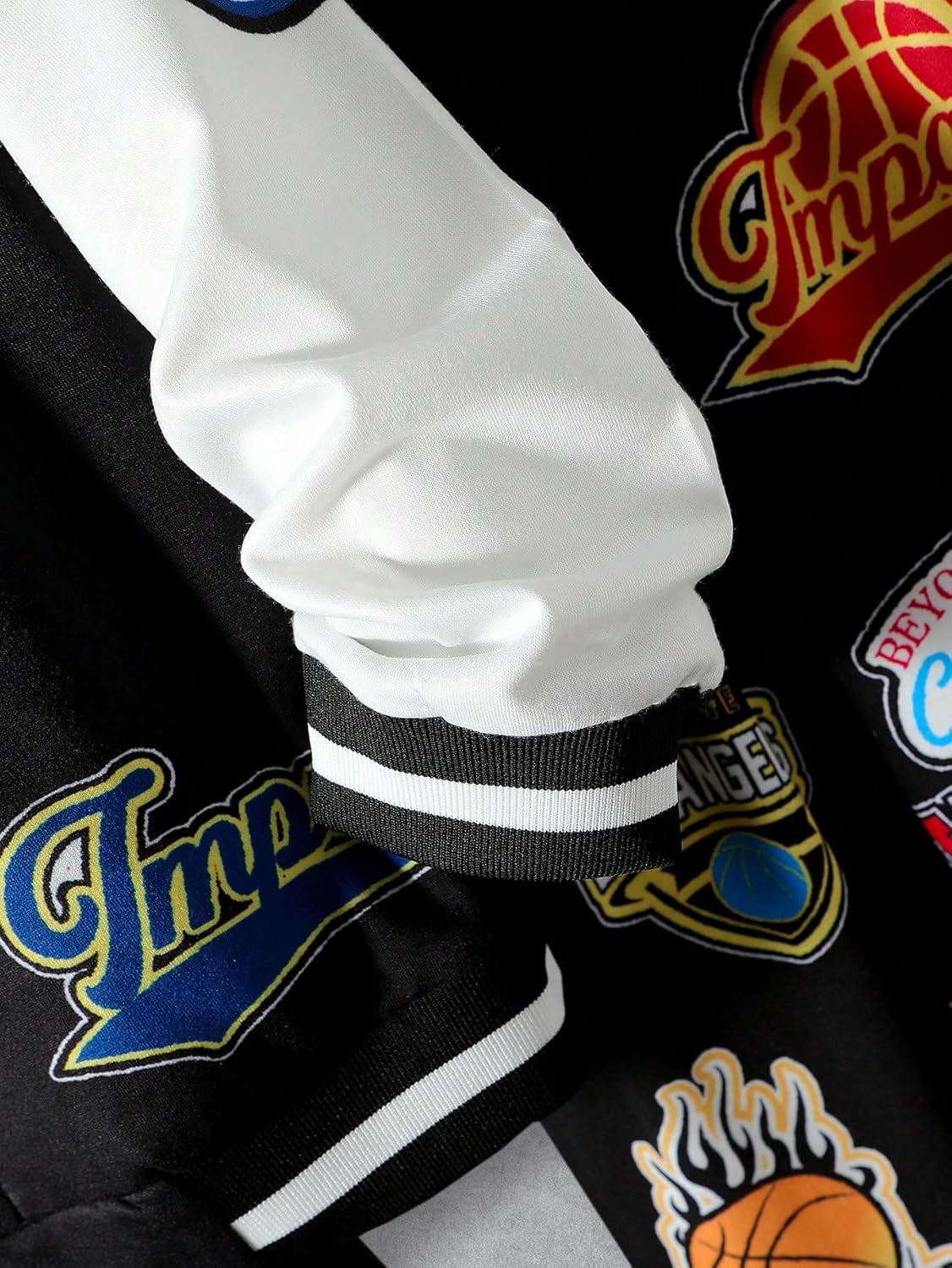 Ltvoo Boys 2 Pieces Sweatsuit Outfits Letter Graphic Bomber Varsity Jacket and Jogger Sweatpants Tracksuit Set for Boy 7-14Y - Image 6