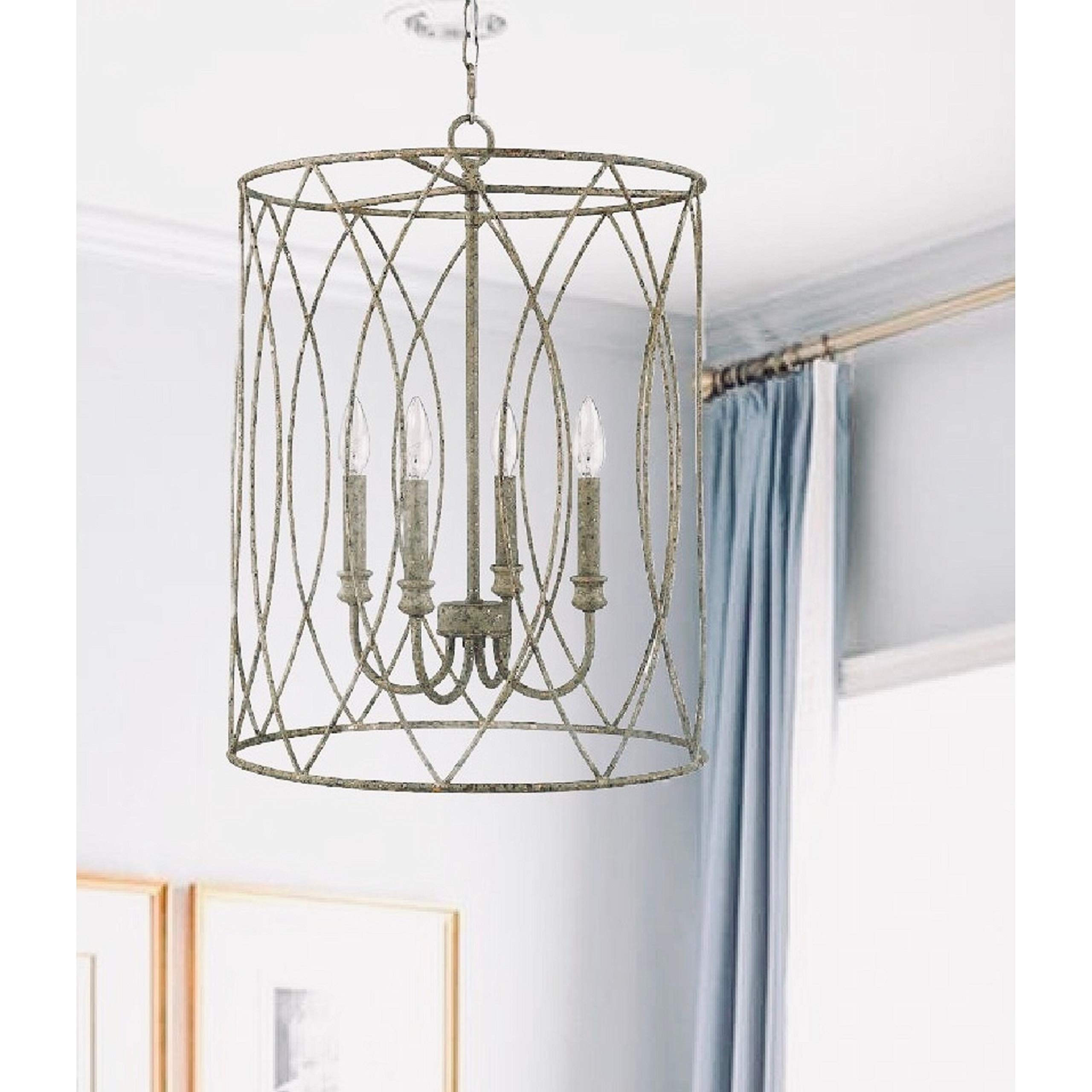 Unknown1 4 Lt. Grey and Gold Rustic 18" X 25" Farmhouse Metal Dimmable