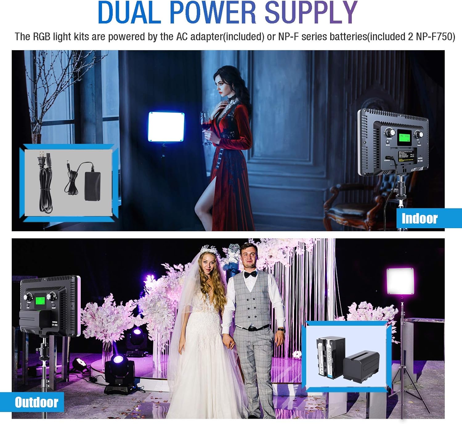 Best Cyber Monday 🔥 RGB LED Video Light, SAMTIAN Sound Controlled Photography Lighting 18 Lighting Scenes 2800K-9900K Dimmable with LCD Display Screen, Super Slim Video Lighting Kit for Video Recording, YouTube, TikTok