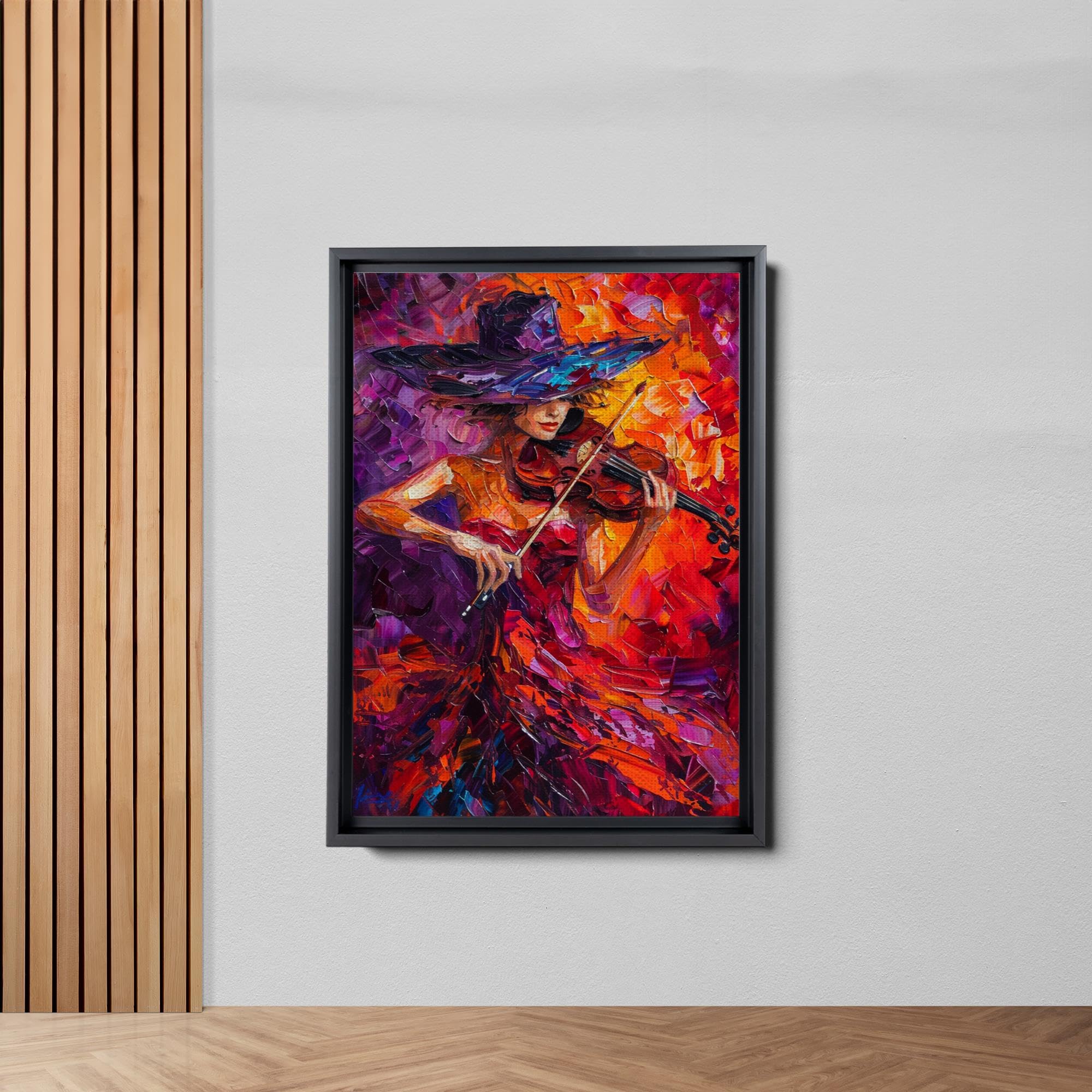 Amazon.com: Violinist in a Red Dress Wall Art, Violinist Girl