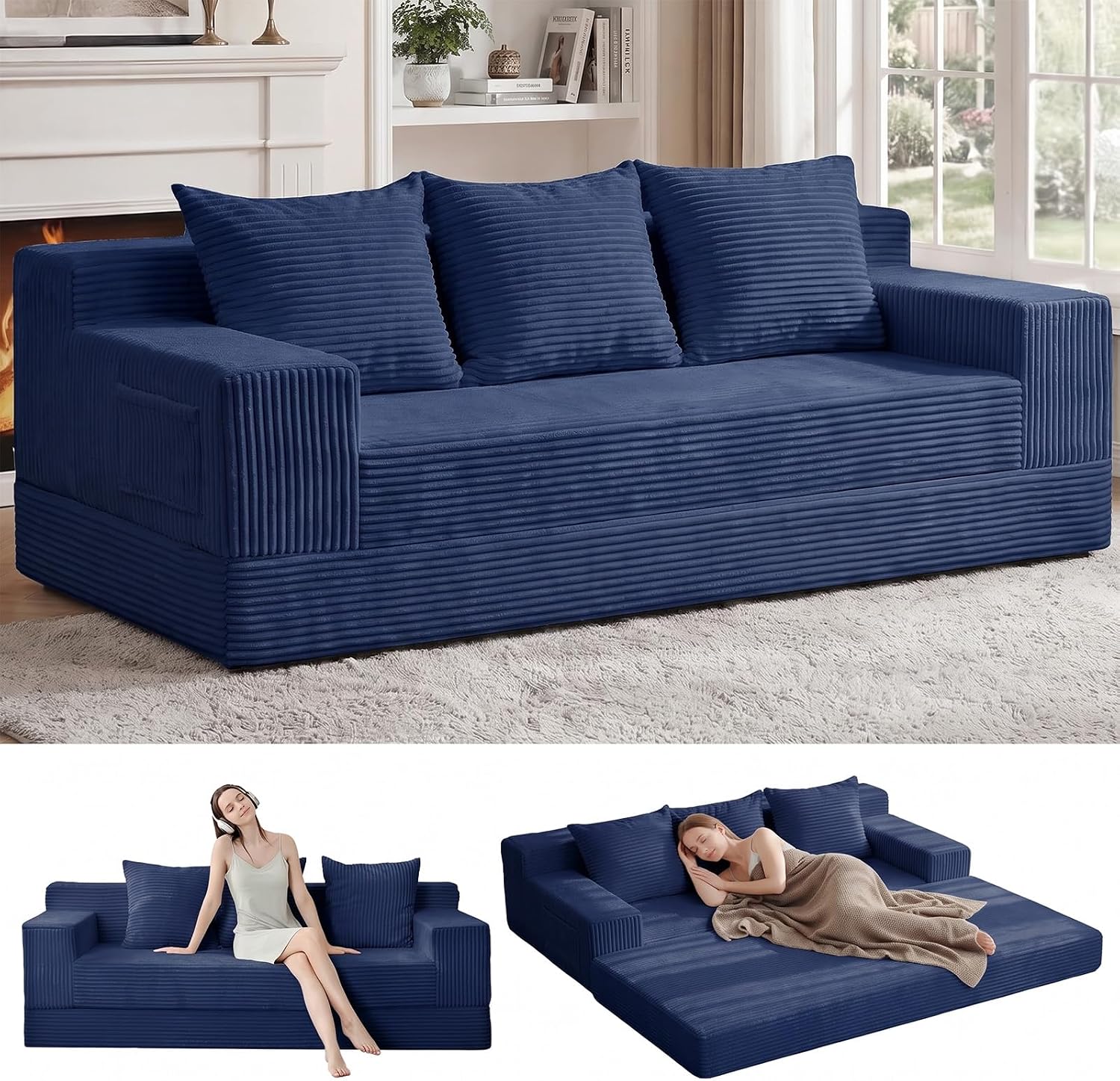 Erament Boneless Loveseat Sofa Bed in an alternate available finish