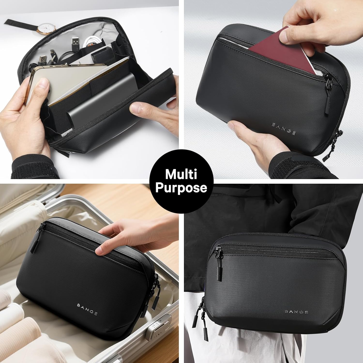 BANGE Clutch Bag,Belt Bag with Adjustable Belt, Main Zippered Pocket for Travel Walking Running Hiking Cycling - Image 9