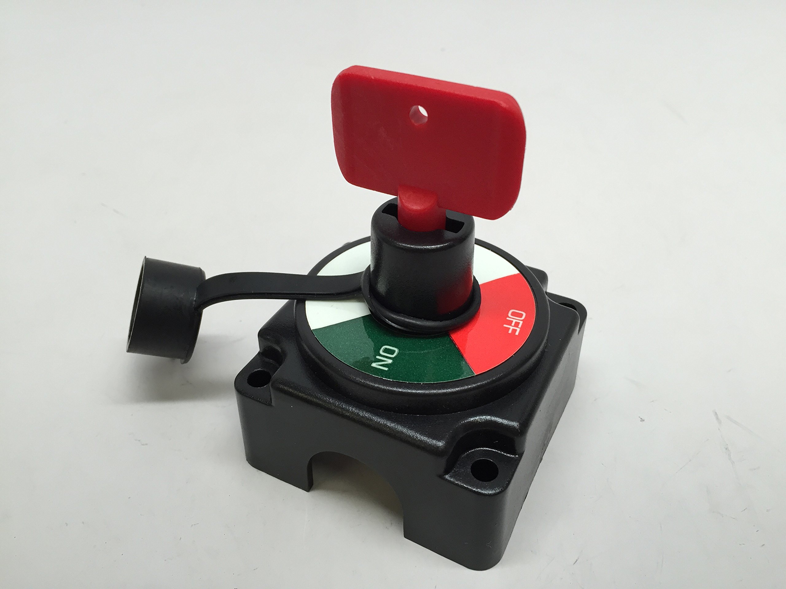 MARINE BOAT MINI BATTERY SWITCH REMOVABLE POM KEY RED GREEN LABEL 2P ON-OFF 12V