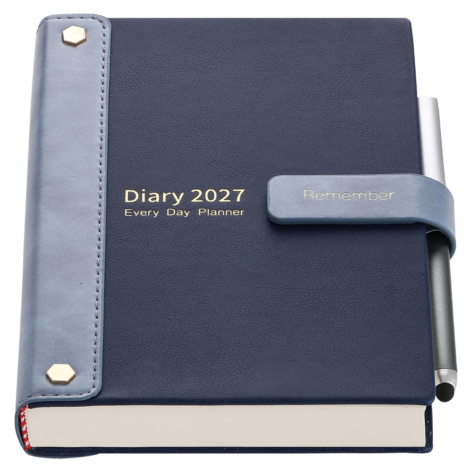 Mljtoyo Diary 2027,2027 Diary A5 Page a Day, Full Year Diaries,Blue