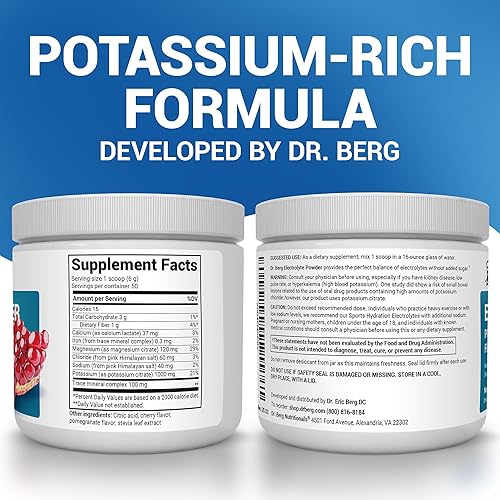 Miniatura 2 de Dr. Berg Zero Sugar Hydration Keto Electrolyte Powder - Mejorado con 1000 mg de potasio y sal rosa real del Himalaya (no sal de mesa) - Suplemento